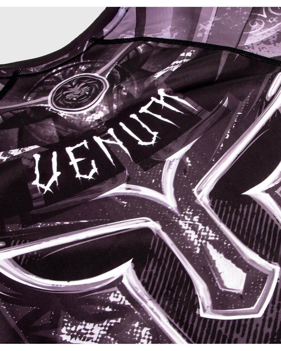 Venum グラディエーター 3.0 ラッシュガード - ブラック/ホワイト - 半袖