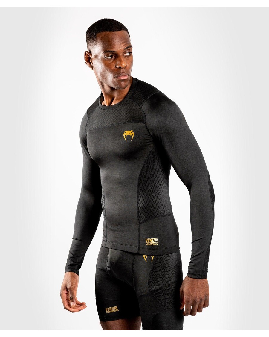 Venum G-fit Rashguard - שרוולים ארוכים - שחור/זהב