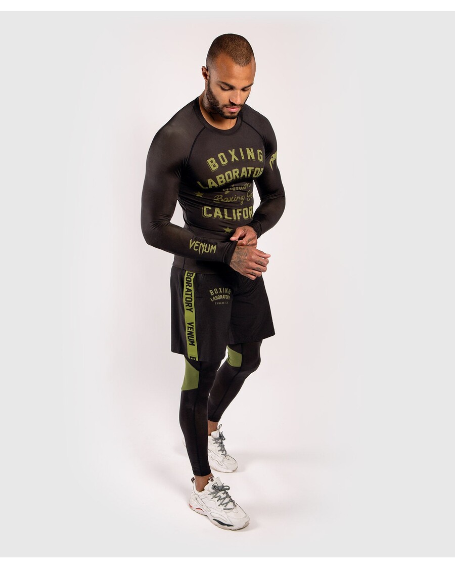 Venum Boxing Lab ラッシュガード - 長袖 - ブラック/グリーン