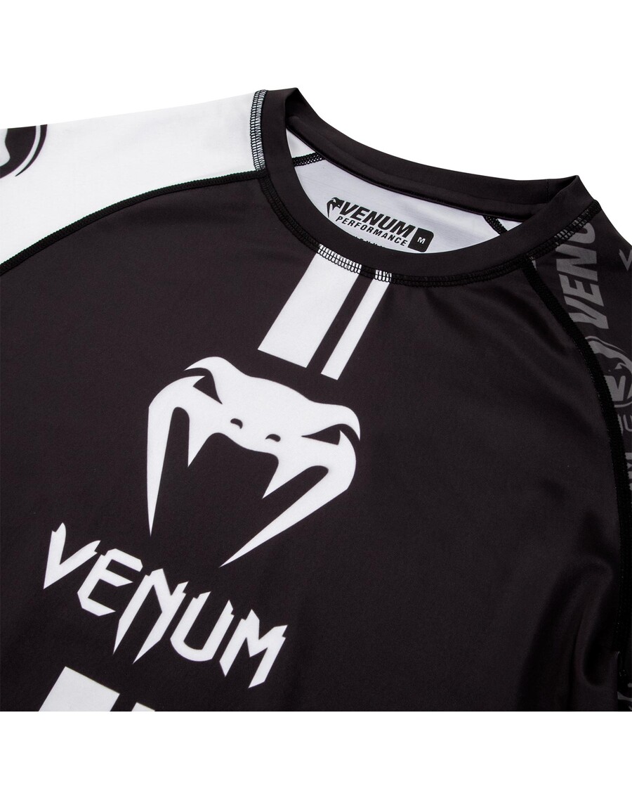 Venum Logos ラッシュガード長袖 - ブラック/ホワイト