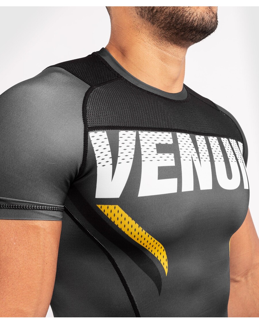 Venum One Fc Impact Rashguard - Kratki Rokavi - Sivo/rumeni