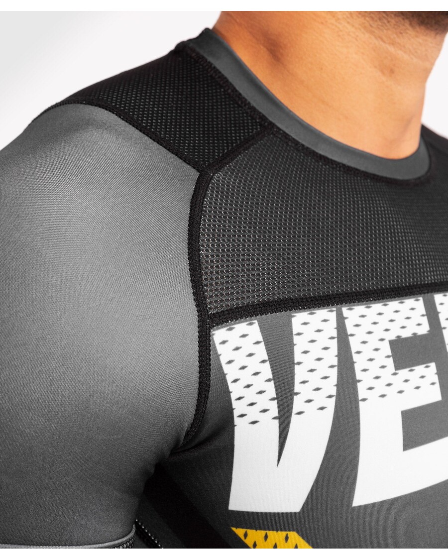 Venum One Fc Impact Rashguard - Kratki Rokavi - Sivo/rumeni