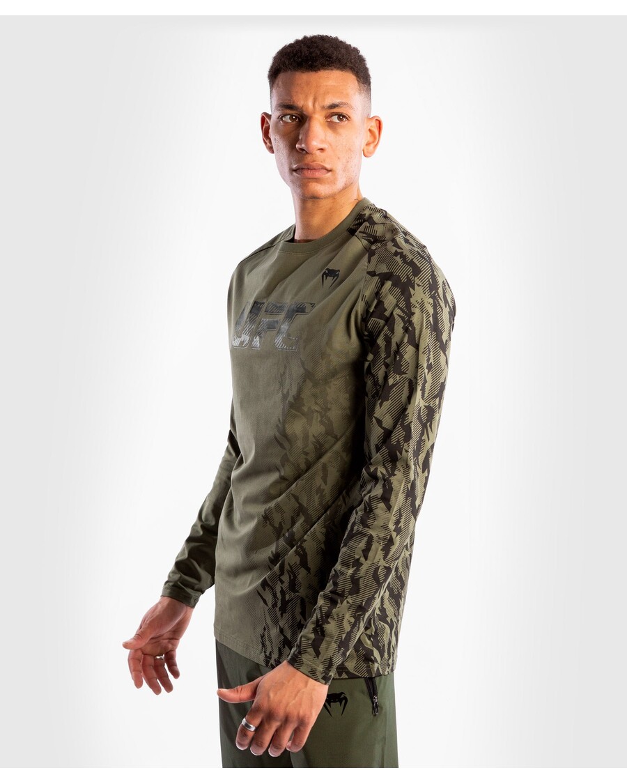 Pánské Tričko S Dlouhým Rukávem Ufc Venum Authentic Fight Week - Khaki