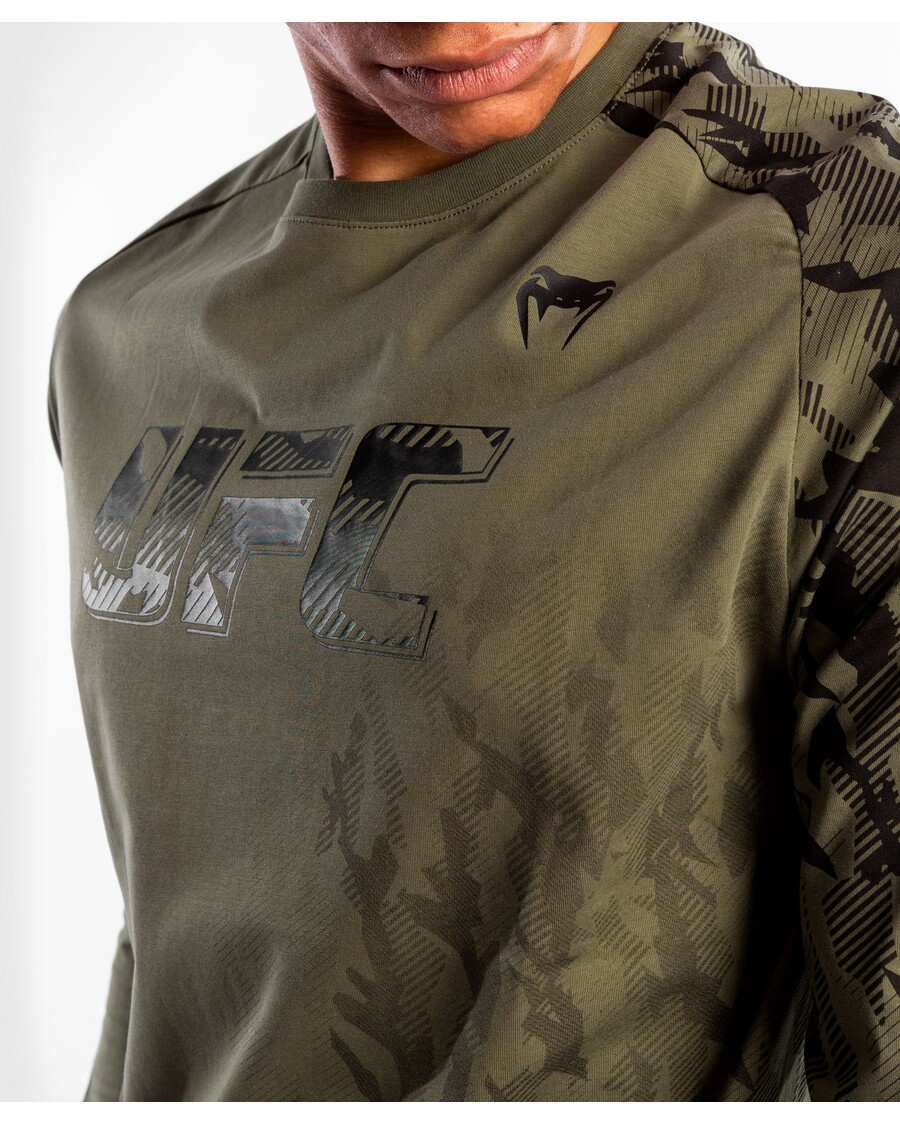 Pánské Tričko S Dlouhým Rukávem Ufc Venum Authentic Fight Week - Khaki