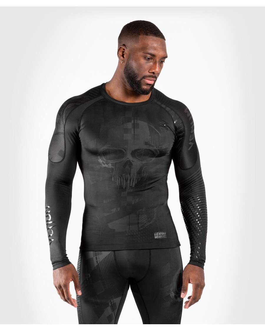 Venum Skull Rashguard - Lange ærmer - Sort/sort