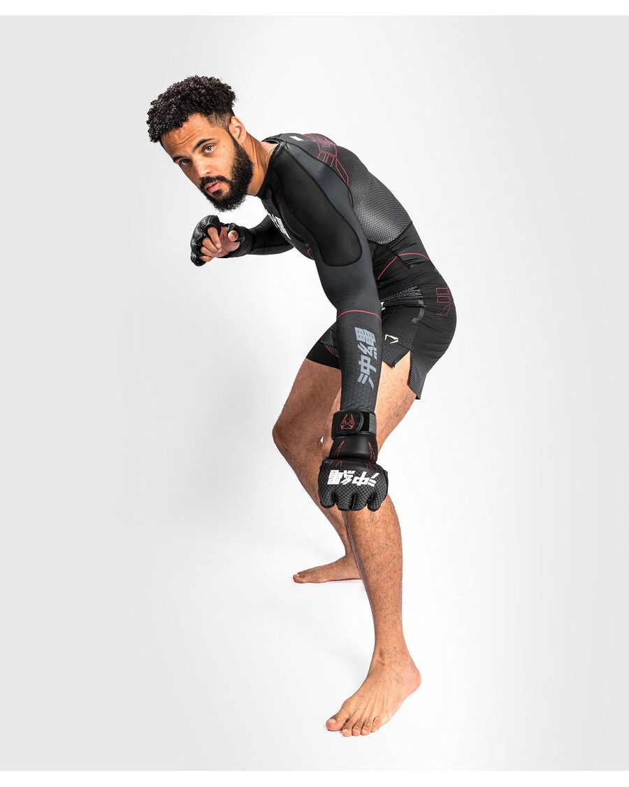 Venum Okinawa 3.0 Rashguard Maniche Lunghe - Nero/rosso