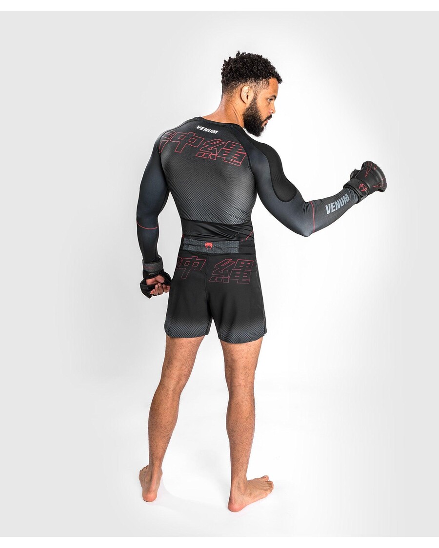 Venum Okinawa 3.0 Rashguard Maniche Lunghe - Nero/rosso