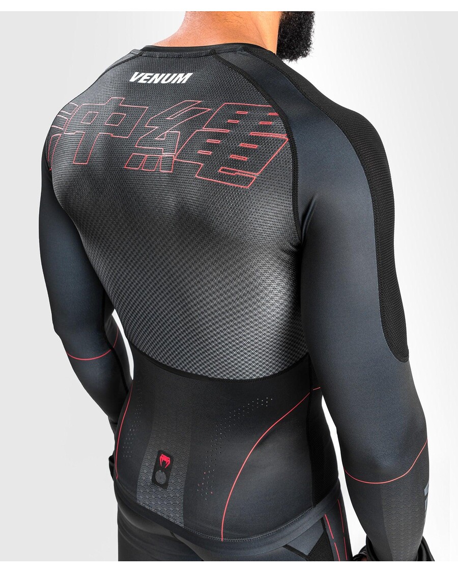 Venum Okinawa 3.0 Rashguard Maniche Lunghe - Nero/rosso