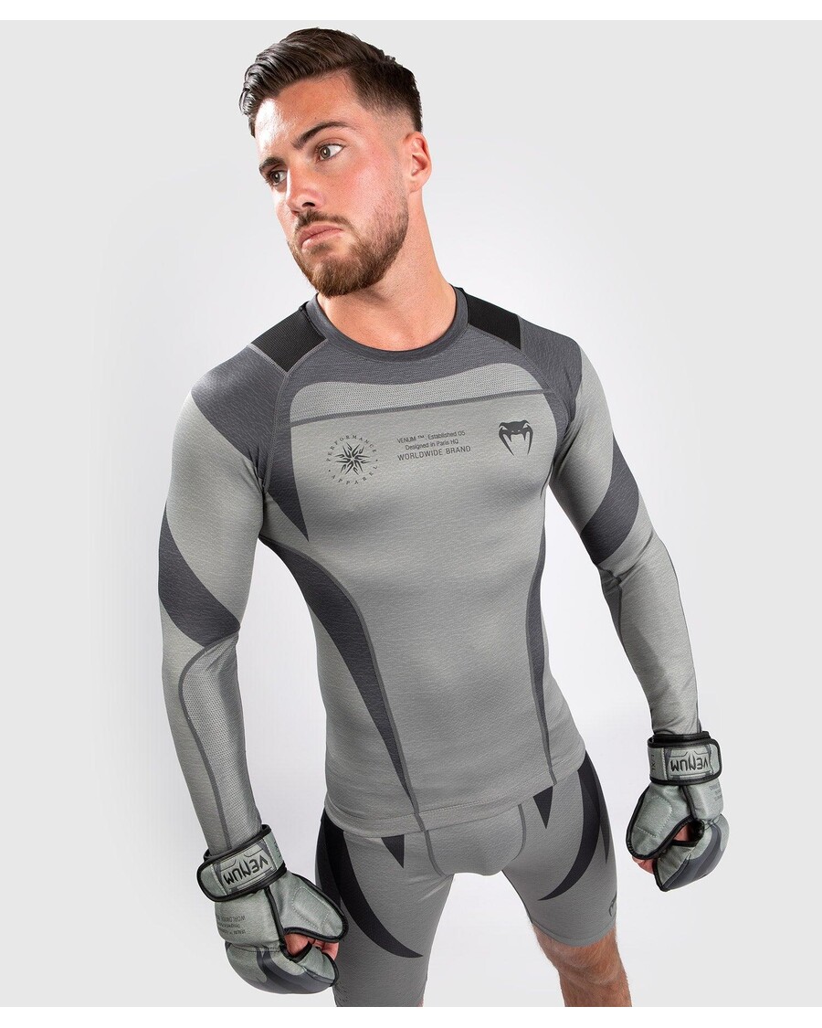 Rashguard Batu Venum - Lengan Panjang - Hijau Mineral