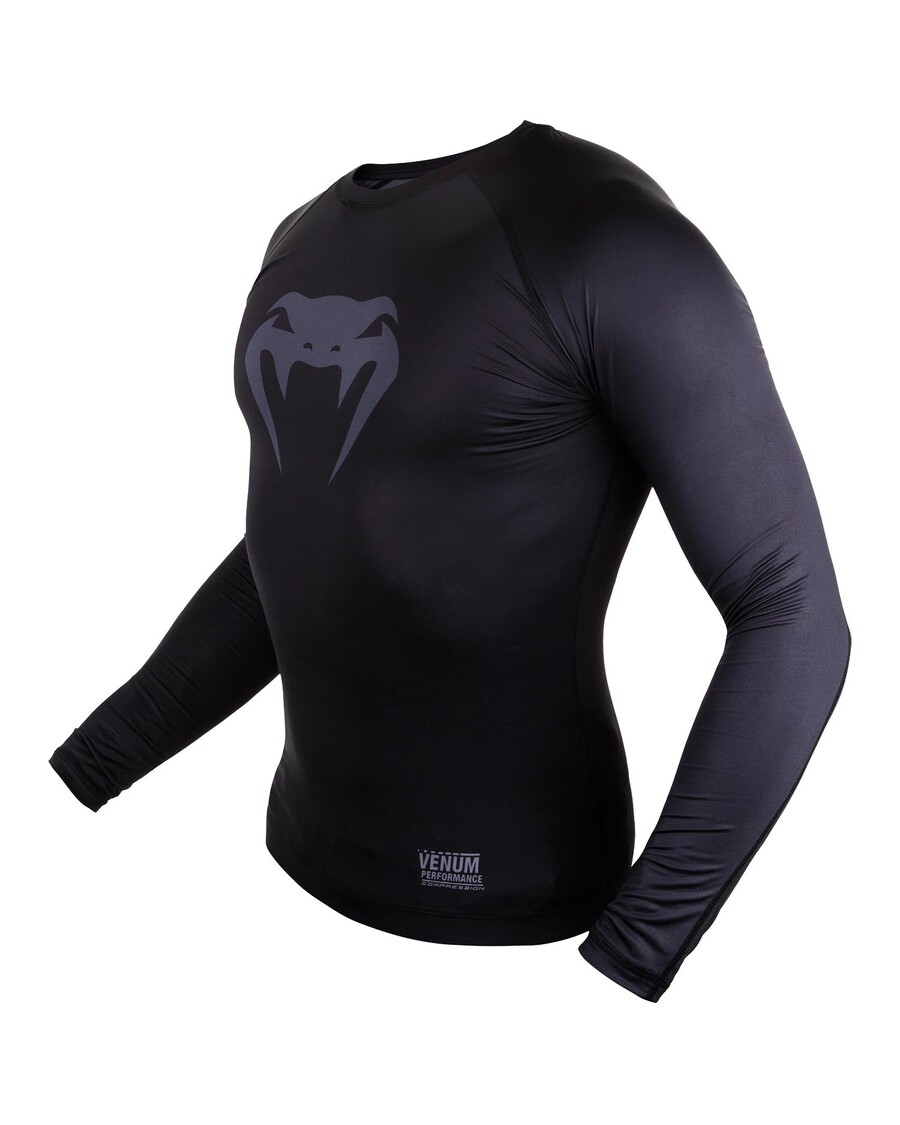 Venum Concurrent 3.0 Compressie-T-shirt - Lange Mouwen - Zwart/grijs