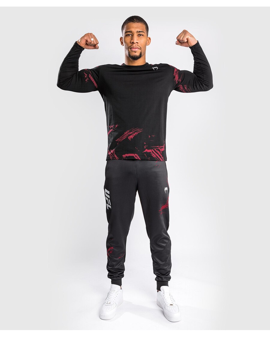 T-shirt A Maniche Lunghe Da Uomo Ufc Venum Authentic Fight Week 2.0 - Nera/rossa