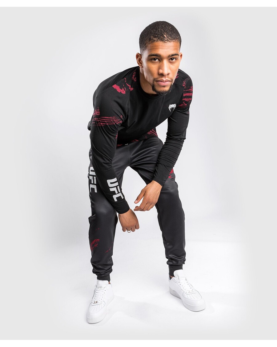 T-shirt A Maniche Lunghe Da Uomo Ufc Venum Authentic Fight Week 2.0 - Nera/rossa