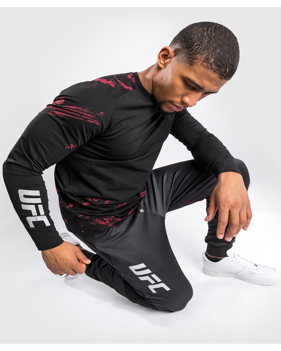 T-shirt A Maniche Lunghe Da Uomo Ufc Venum Authentic Fight Week 2.0 - Nera/rossa