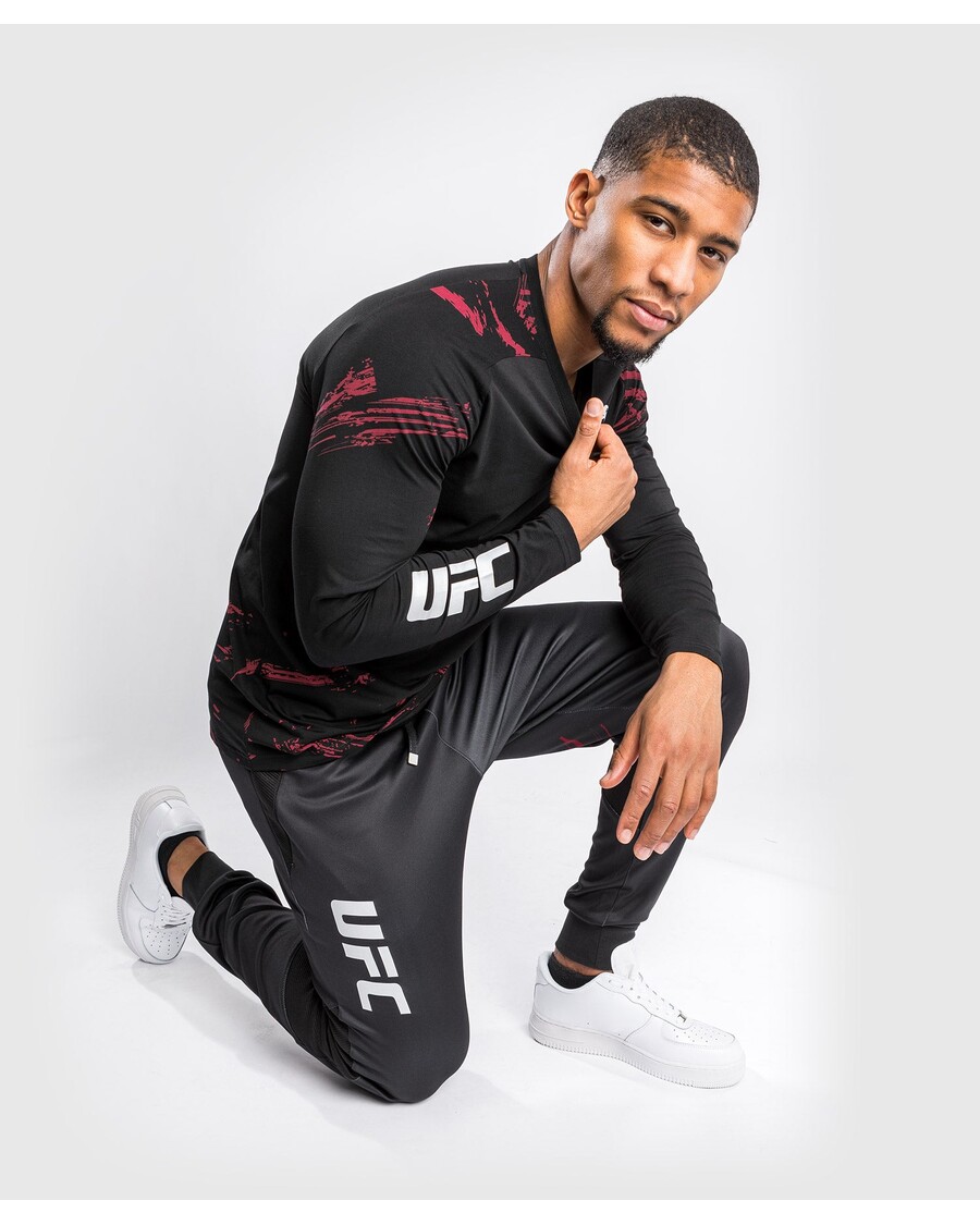 T-shirt A Maniche Lunghe Da Uomo Ufc Venum Authentic Fight Week 2.0 - Nera/rossa