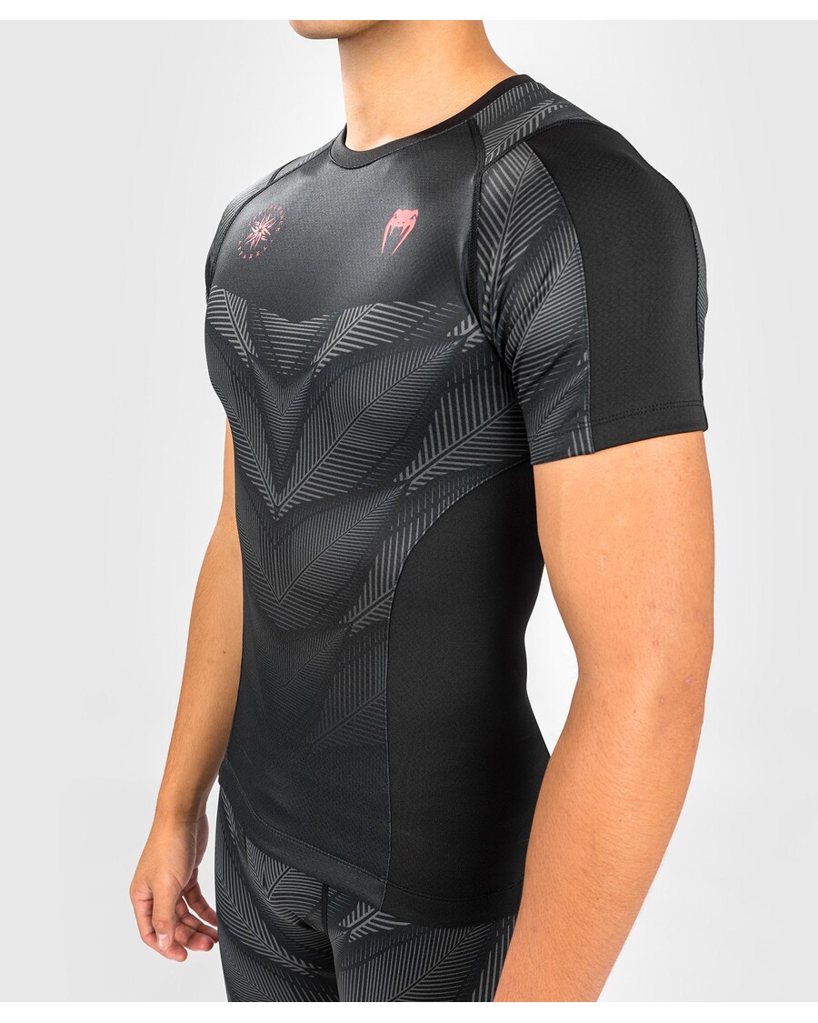 Venum Phantom Rashguard Korte Mouwen - Zwart/rood