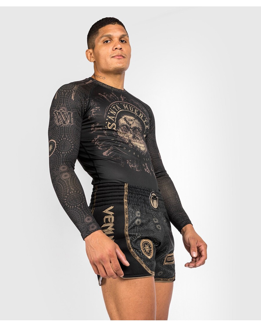 Venum Santa Muerte Dark Side - Rashguard Lange ærmer - Sort/brun