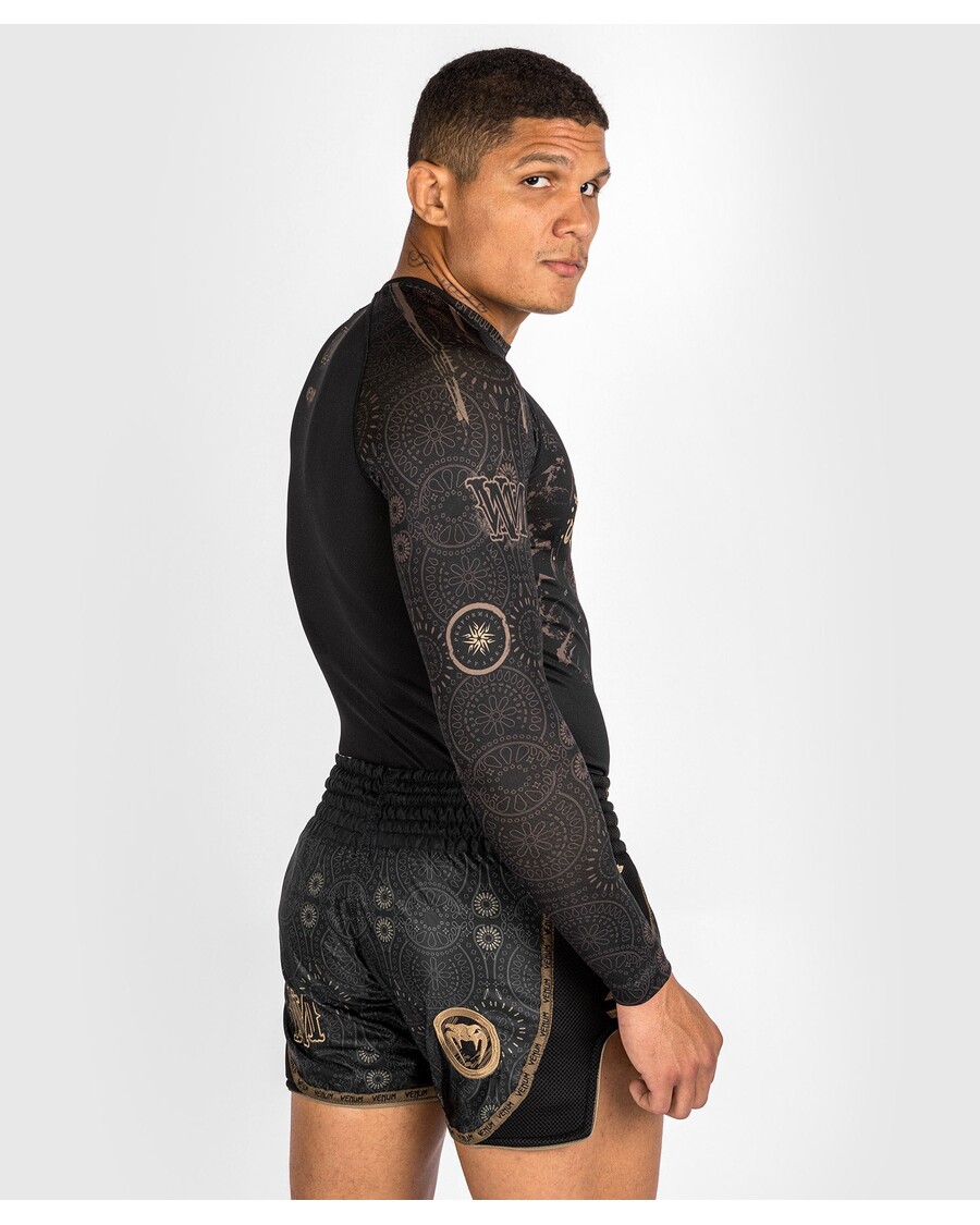 Venum Santa Muerte Dark Side - Rashguard Lange ærmer - Sort/brun