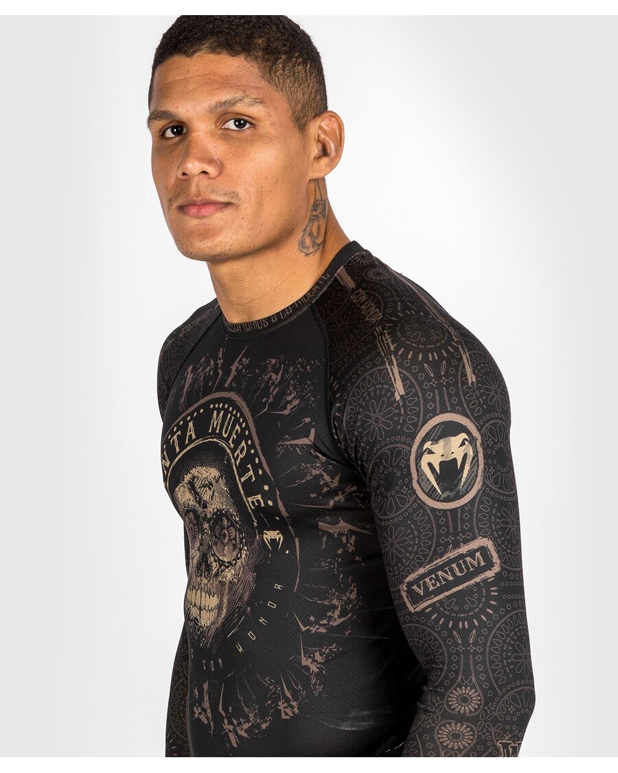 Venum Santa Muerte Dark Side - Rashguard Lange ærmer - Sort/brun