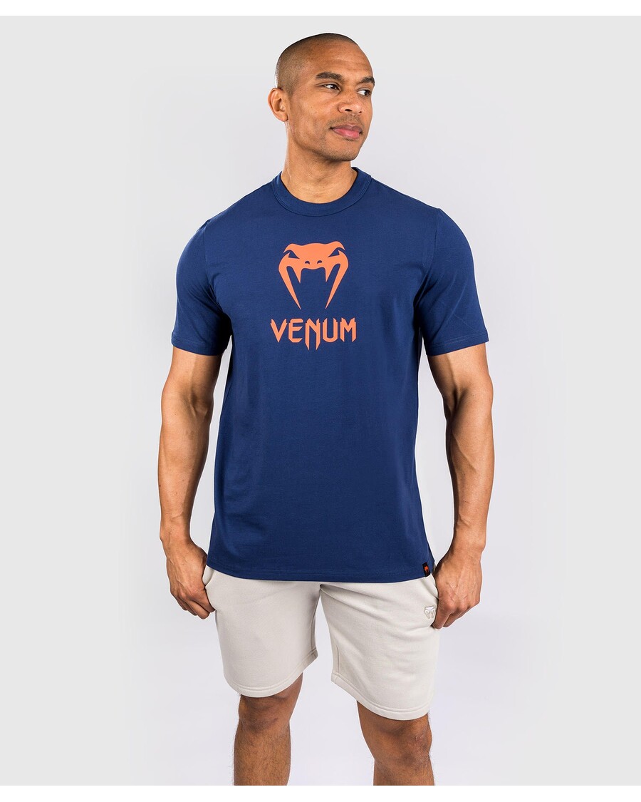 Venum Classic Marškinėliai - Tamsiai Mėlyni/oranžiniai