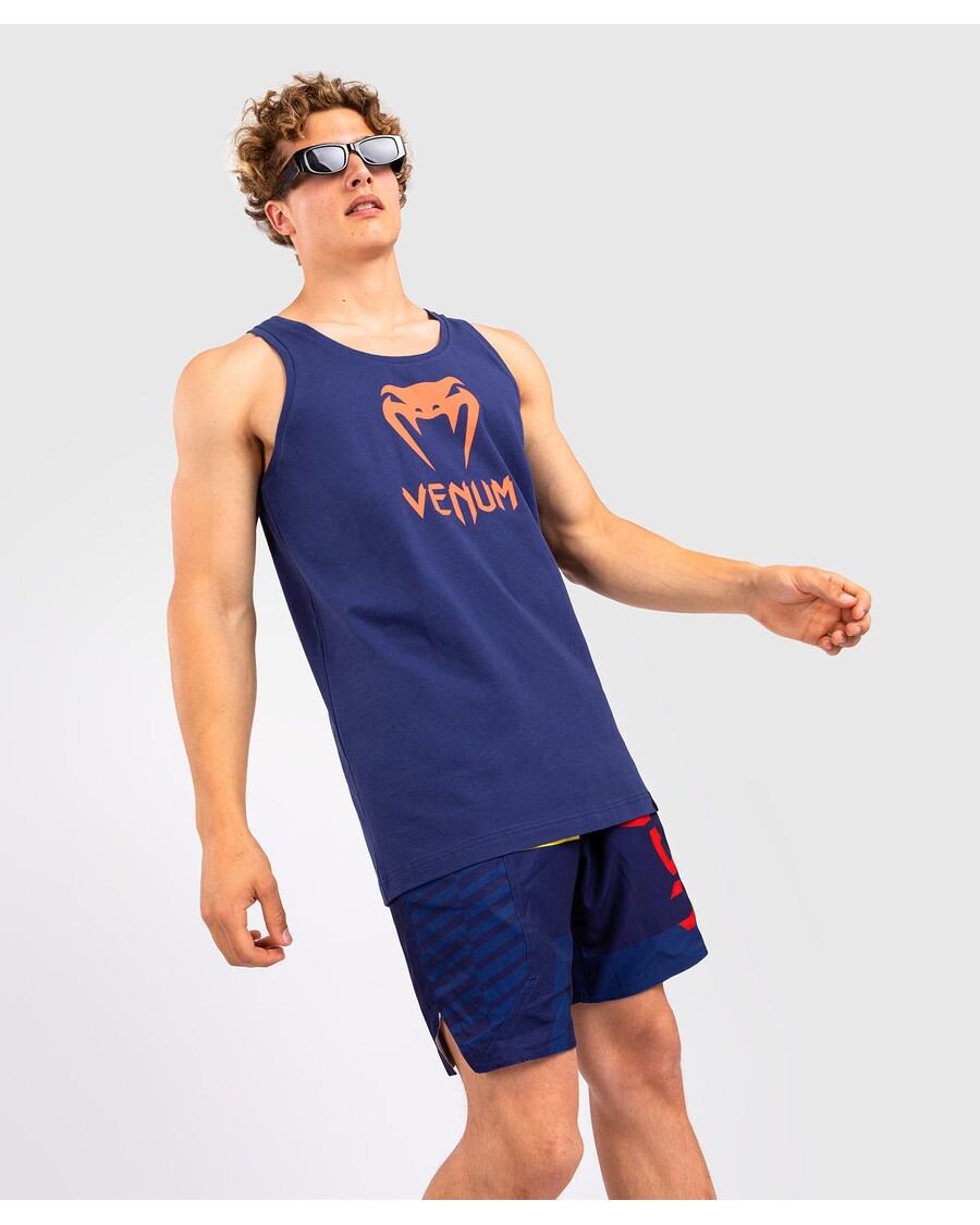 Venum Classic Tank Top - Navy Blue/Orange