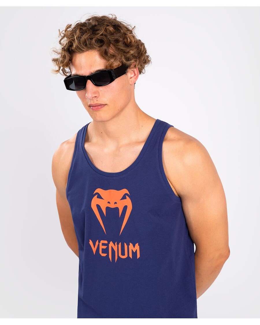 Venum Classic Tank Top - Navy Blue/Orange