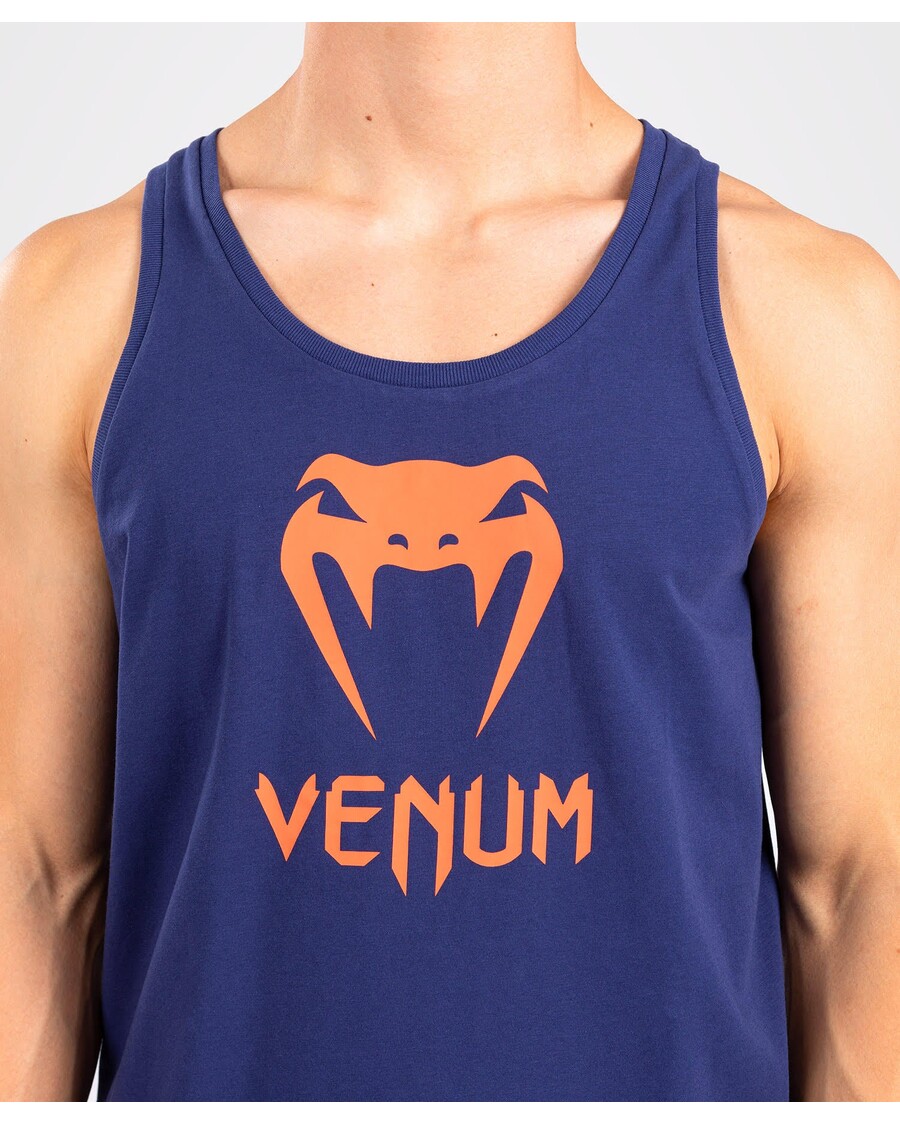 Venum Classic Tank Top - Navy Blue/Orange