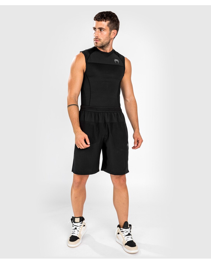 Venum G-fit Air Rashguard Brez Rokavov - črn