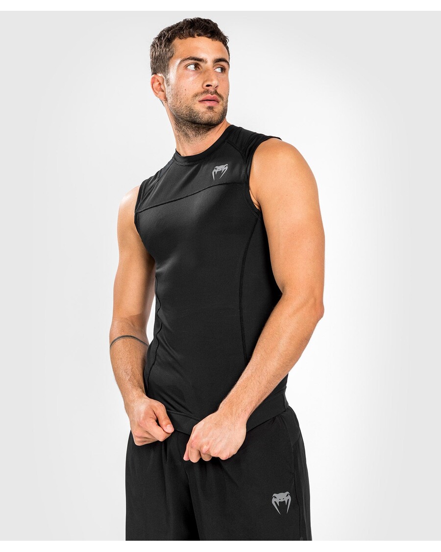 Venum G-fit Air Rashguard Brez Rokavov - črn