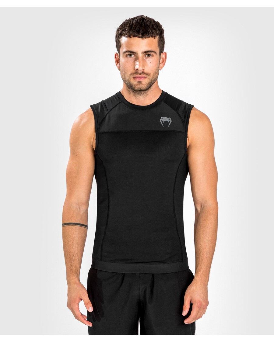 Venum G-fit Air Rashguard Brez Rokavov - črn