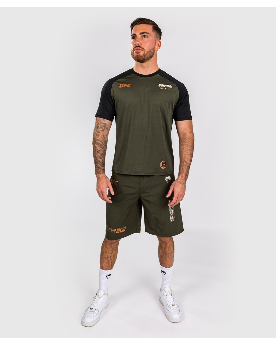 Ufc Adrenaline By Venum Fight Week Meeste Dry-tech T-särk - Khaki/pronks