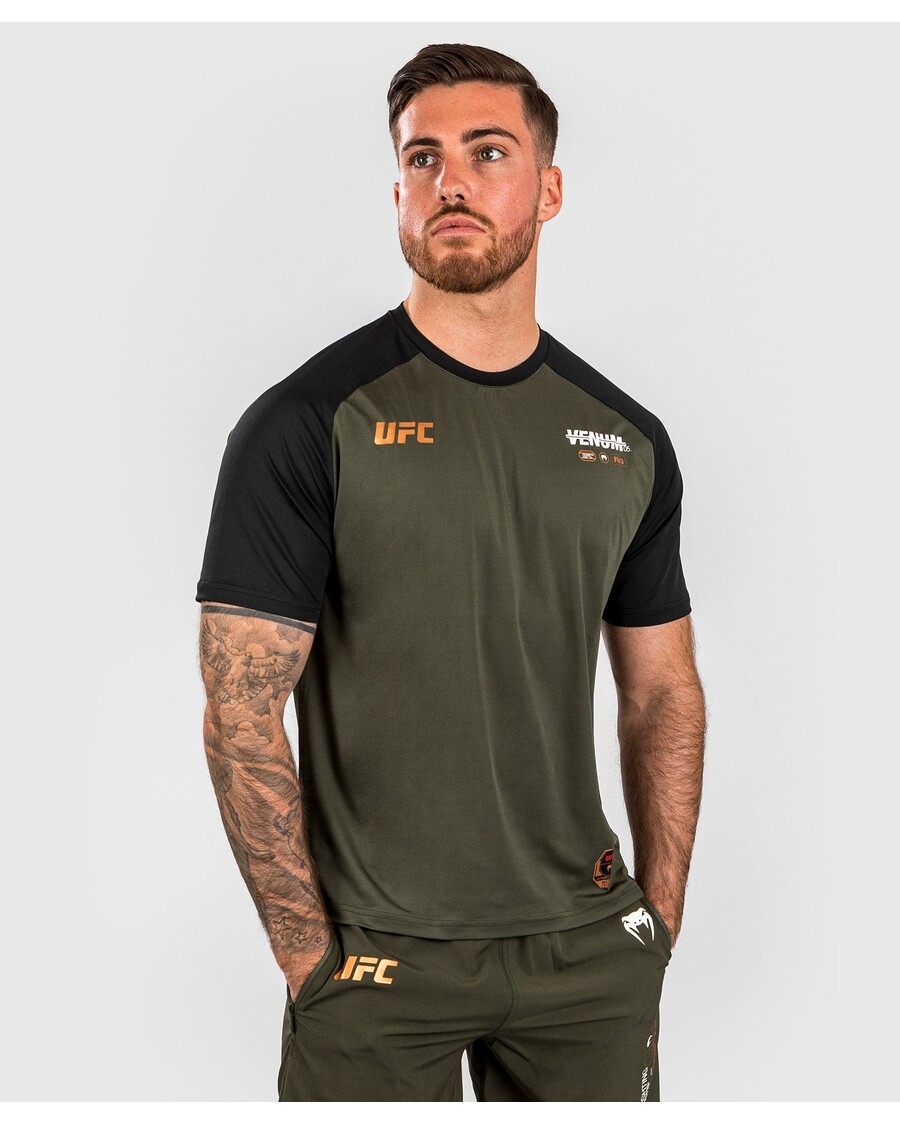 Ufc Adrenaline By Venum Fight Week Meeste Dry-tech T-särk - Khaki/pronks