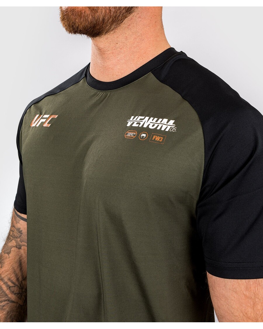 Ufc Adrenaline By Venum Fight Week Meeste Dry-tech T-särk - Khaki/pronks