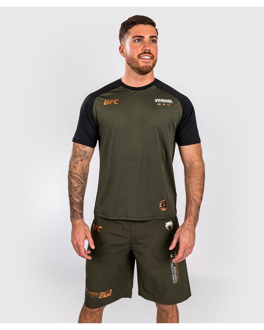 Ufc Adrenaline By Venum Fight Week Meeste Dry-tech T-särk - Khaki/pronks