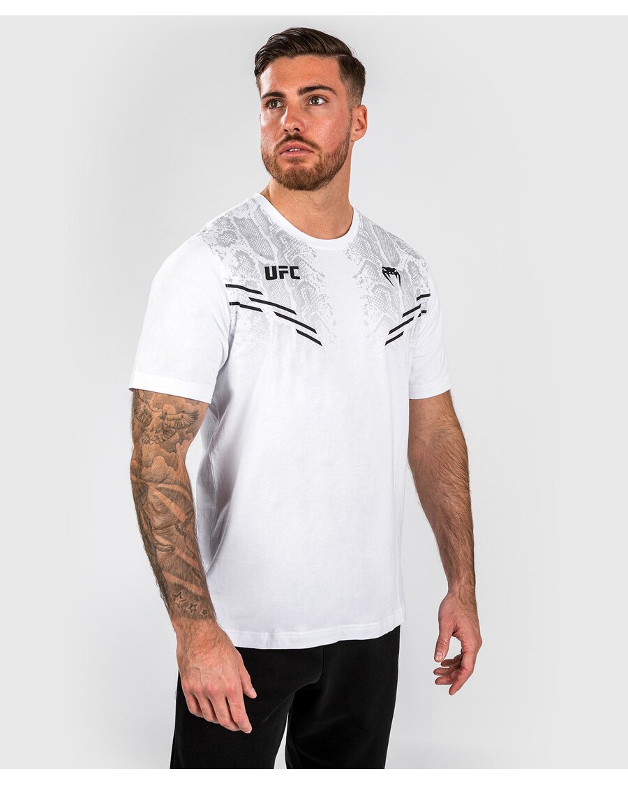 Ufc Adrenaline By Venum Replica Vyriški Marškinėliai Trumpomis Rankovėmis - Balti