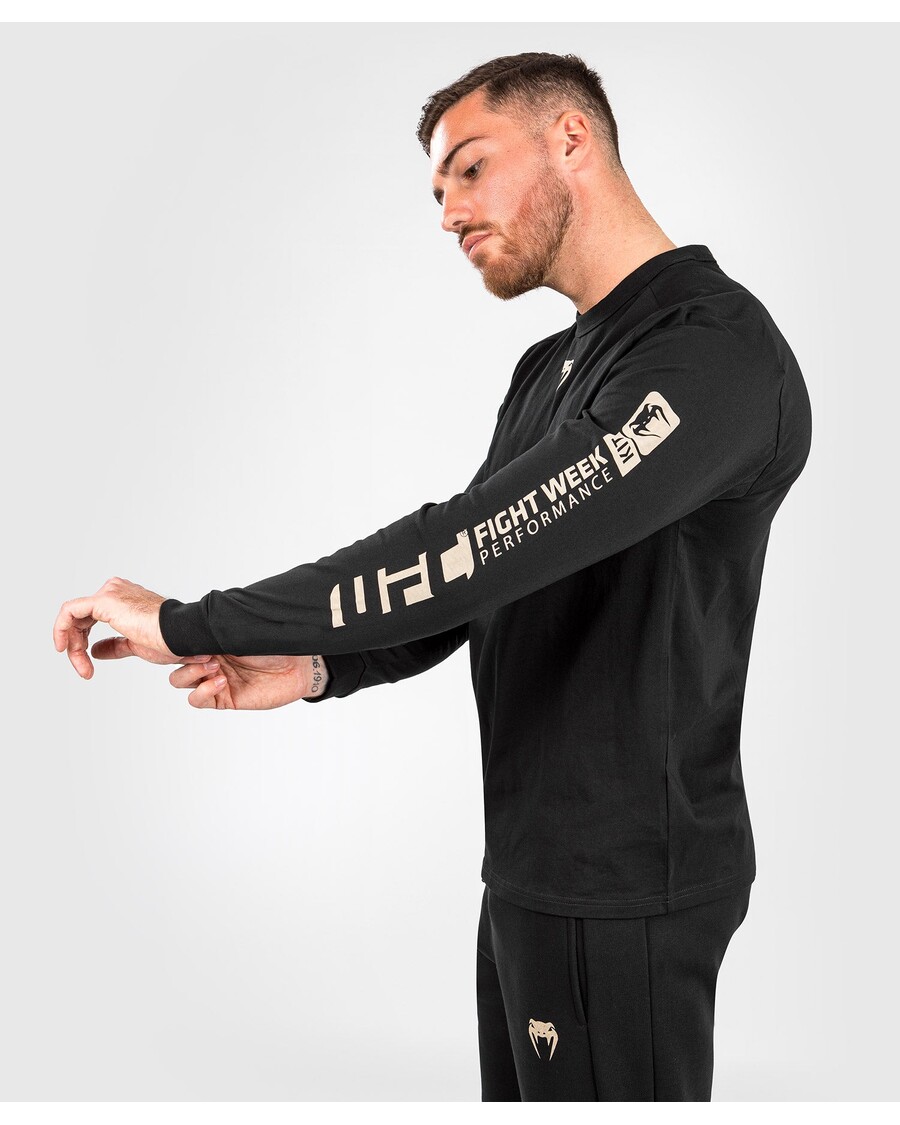 UFC アドレナリン バイ ヴェナム ファイト ウィーク メンズ 長袖 T シャツ - ブラック