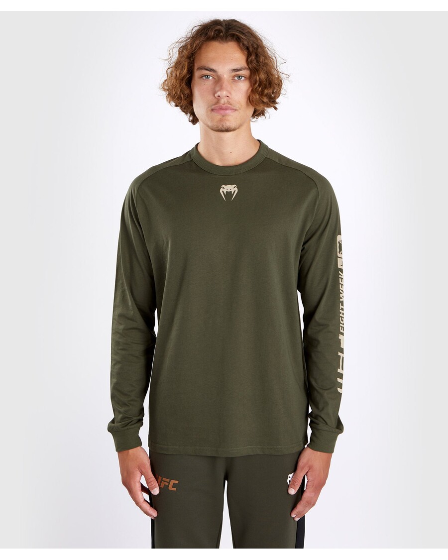 Ufc Adrenaline By Venum Fight Week Meeste Pikkade Varrukatega T-särk - Khaki