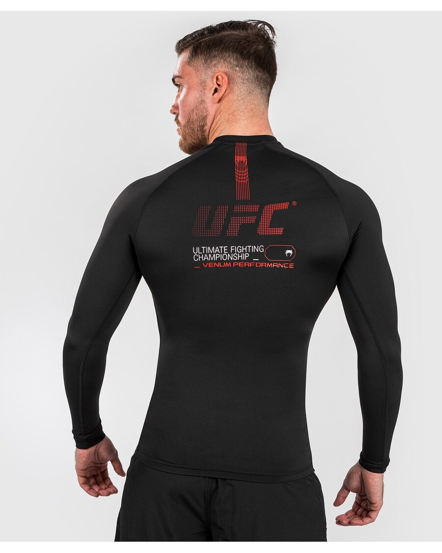 Ufc Adrenaline Van Venum Fight Week Heren Performance Rashguard Met Lange Mouwen - Zwart