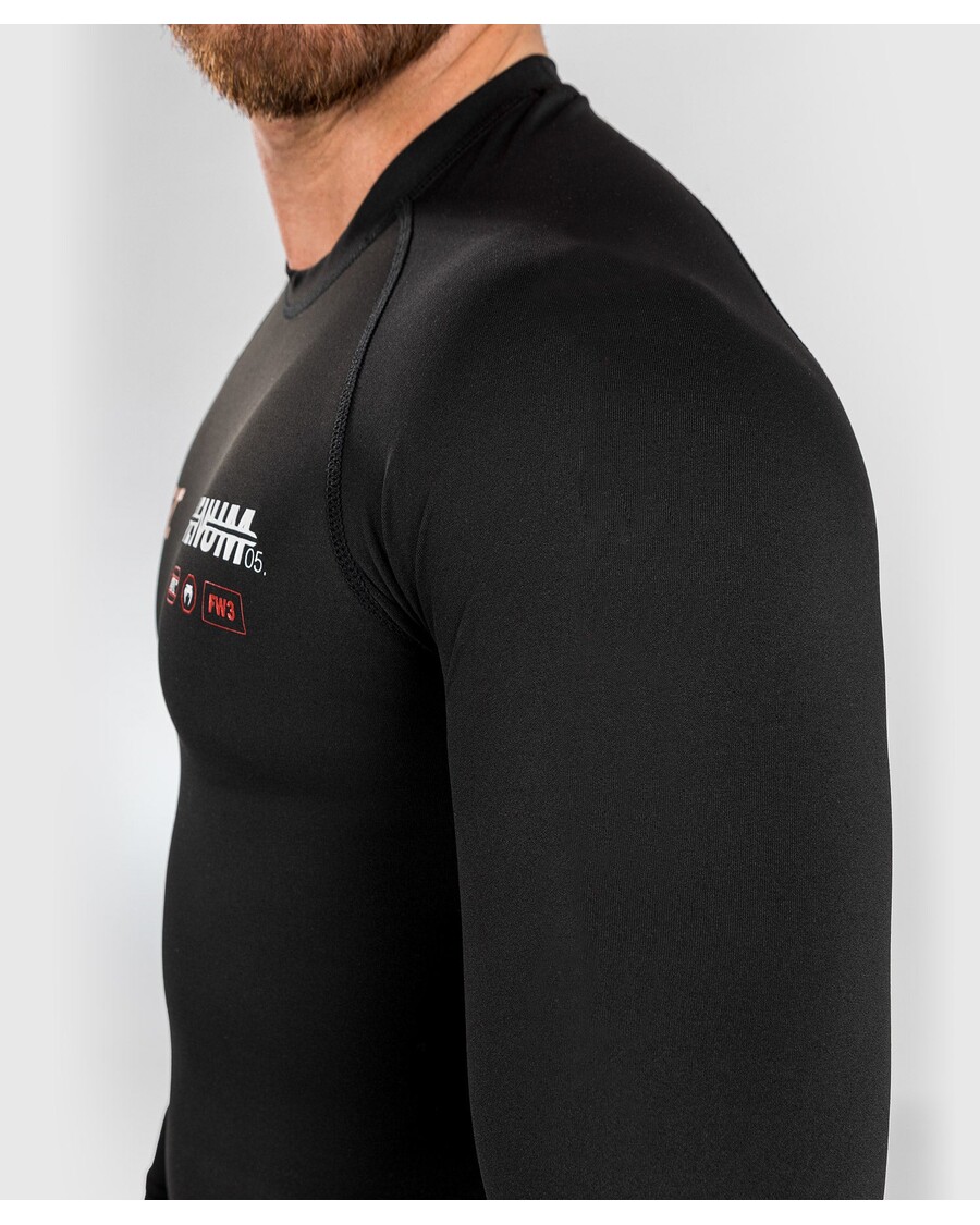 Ufc Adrenaline Van Venum Fight Week Heren Performance Rashguard Met Lange Mouwen - Zwart