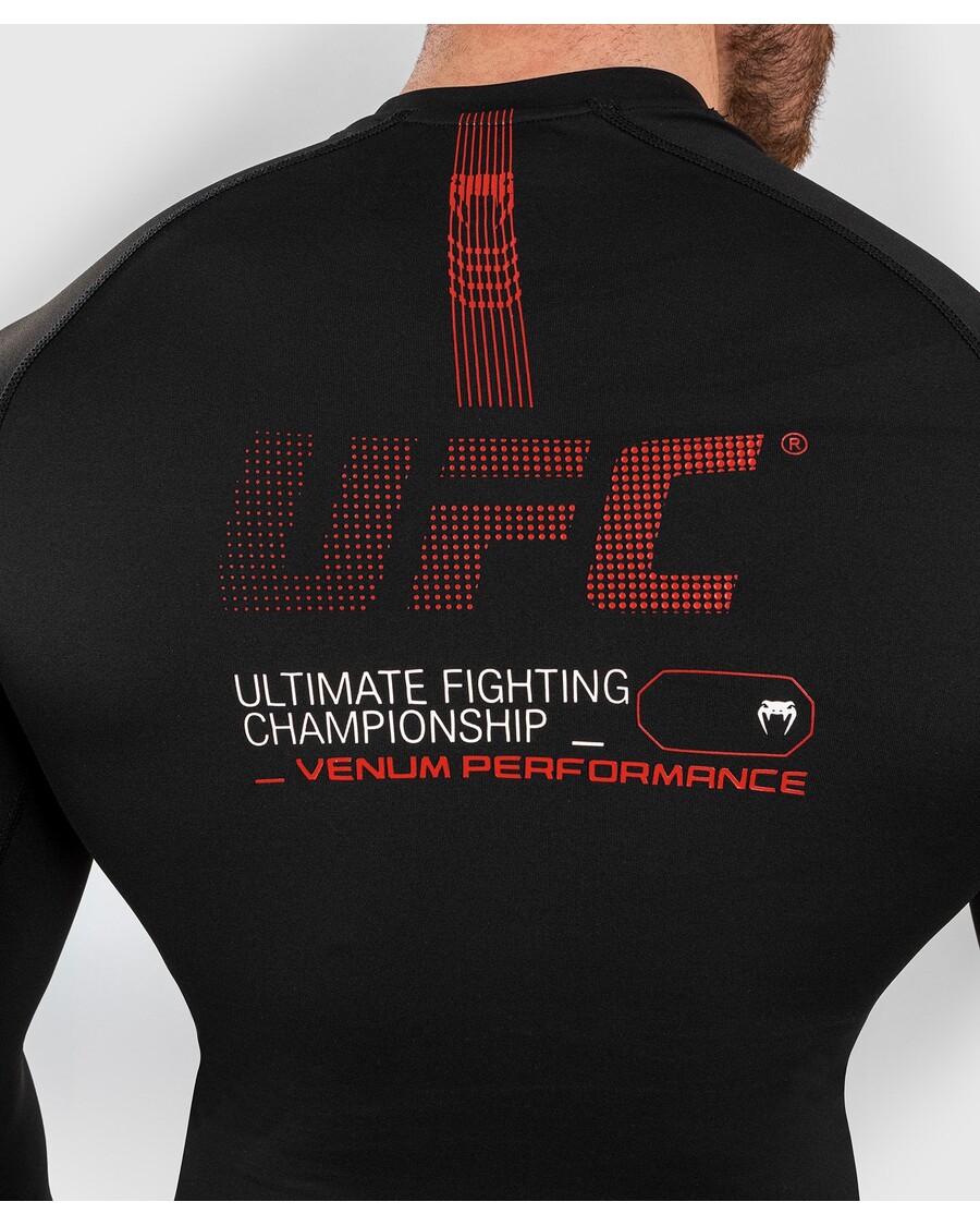 Ufc Adrenaline Van Venum Fight Week Heren Performance Rashguard Met Lange Mouwen - Zwart