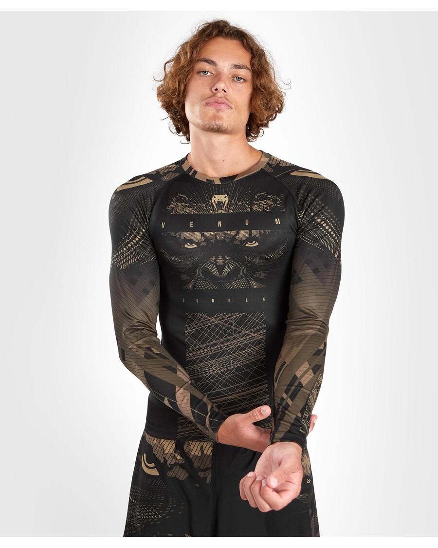 Venum Gorilla Jungle Rashguard Z Dolgimi Rokavi - črna/peščena