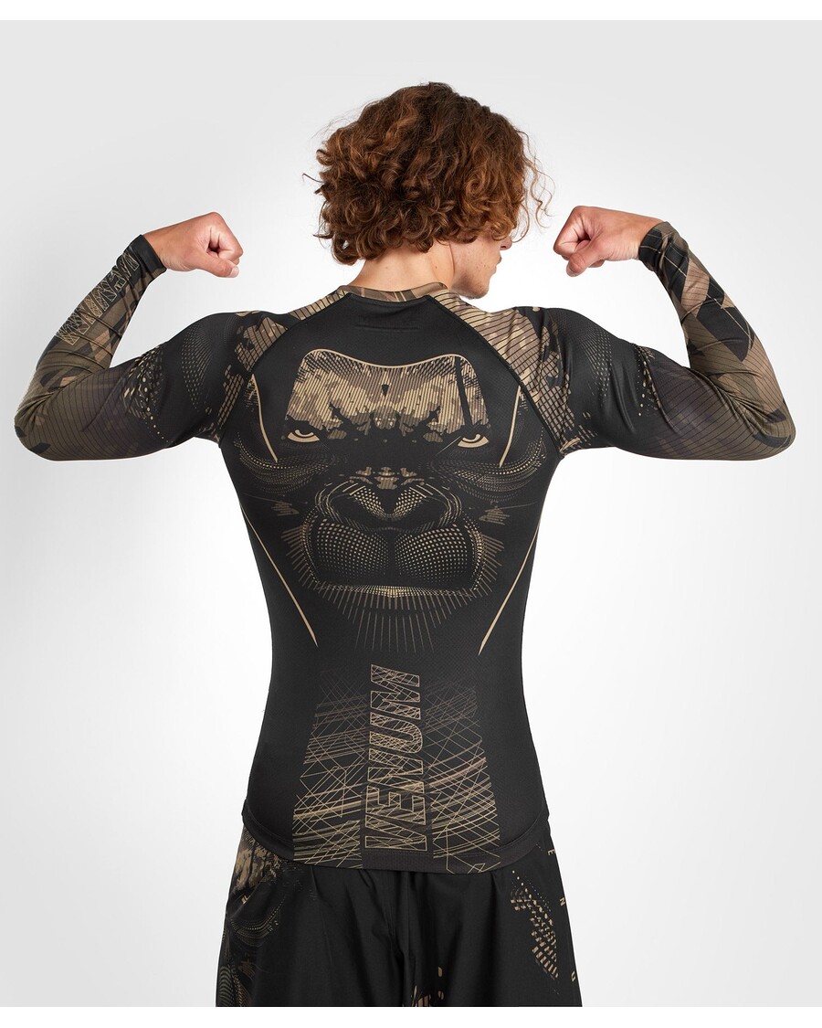 Venum Gorilla Jungle Rashguard Z Dolgimi Rokavi - črna/peščena