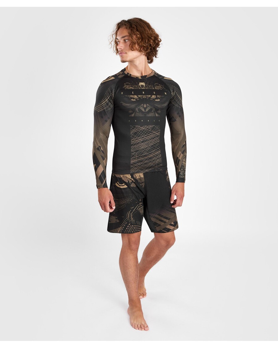 Venum Gorilla Jungle Rashguard Z Dolgimi Rokavi - črna/peščena