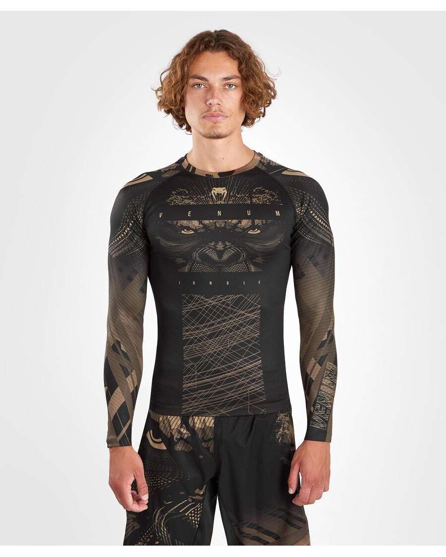 Venum Gorilla Jungle Rashguard Z Dolgimi Rokavi - črna/peščena