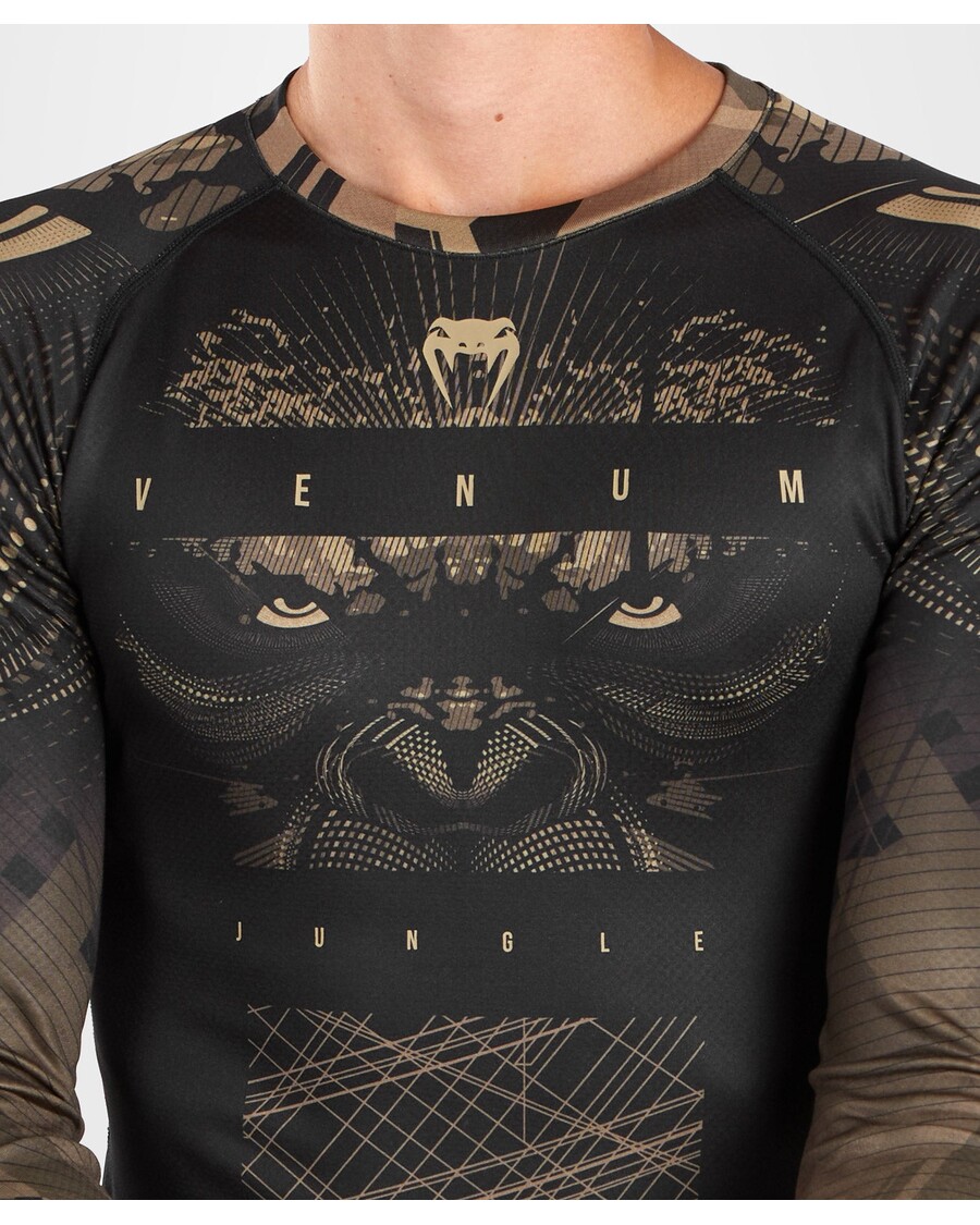Venum Gorilla Jungle Rashguard Z Dolgimi Rokavi - črna/peščena