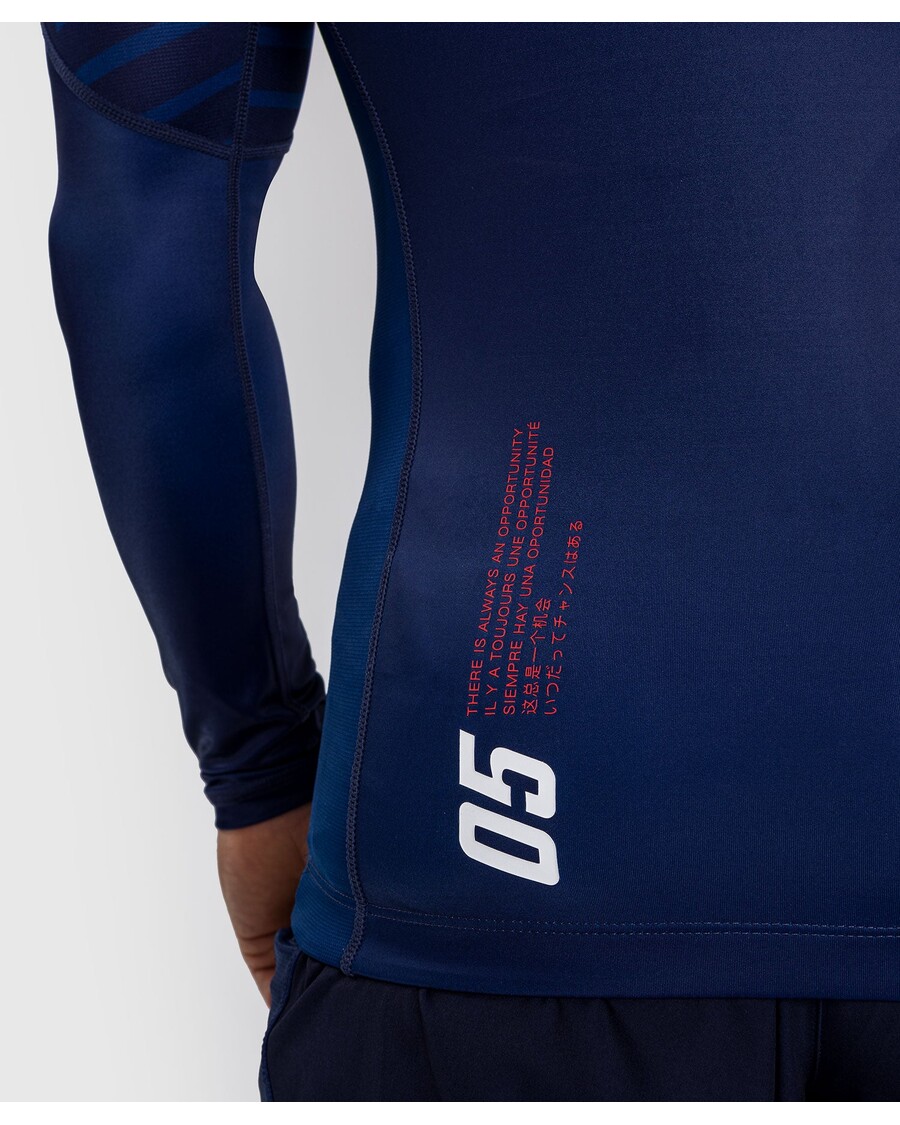 Рашгард Venum Sport 05 с длинными рукавами - синий/желтый