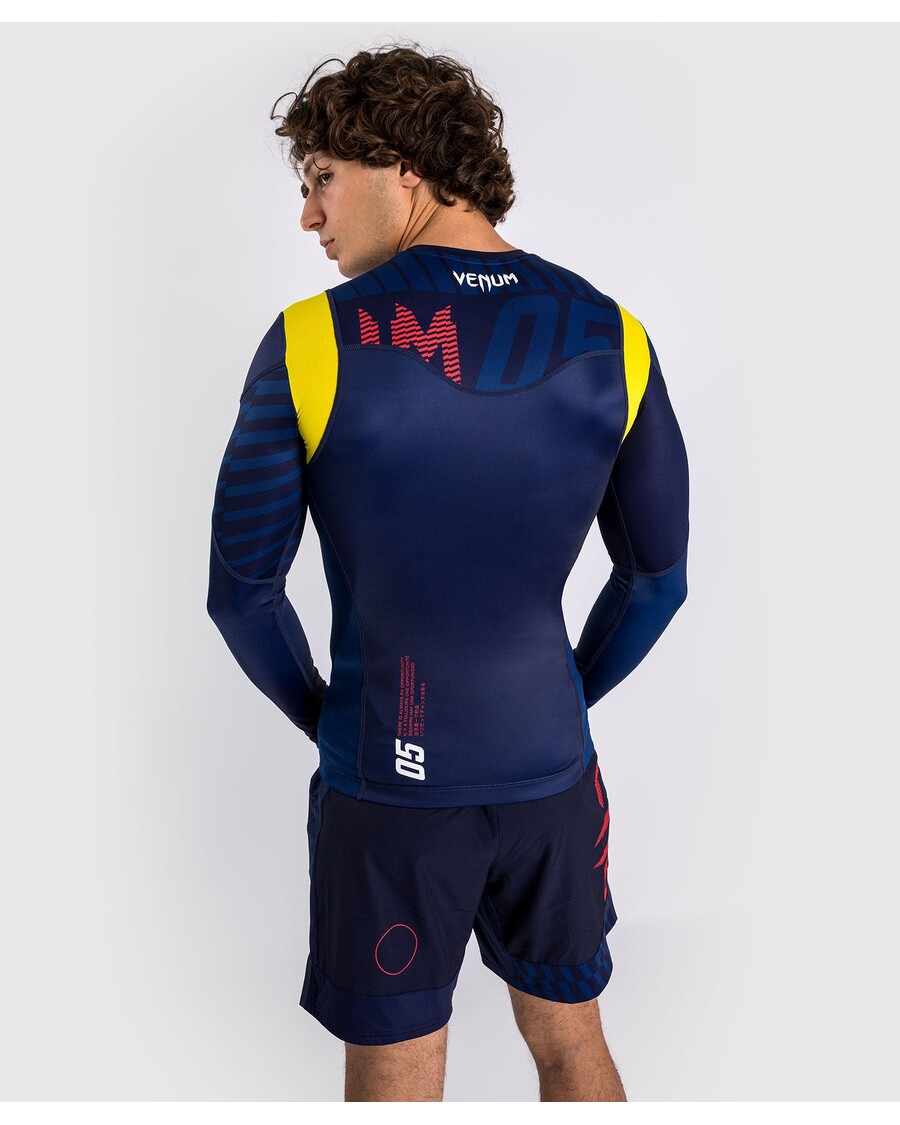 Рашгард Venum Sport 05 с длинными рукавами - синий/желтый