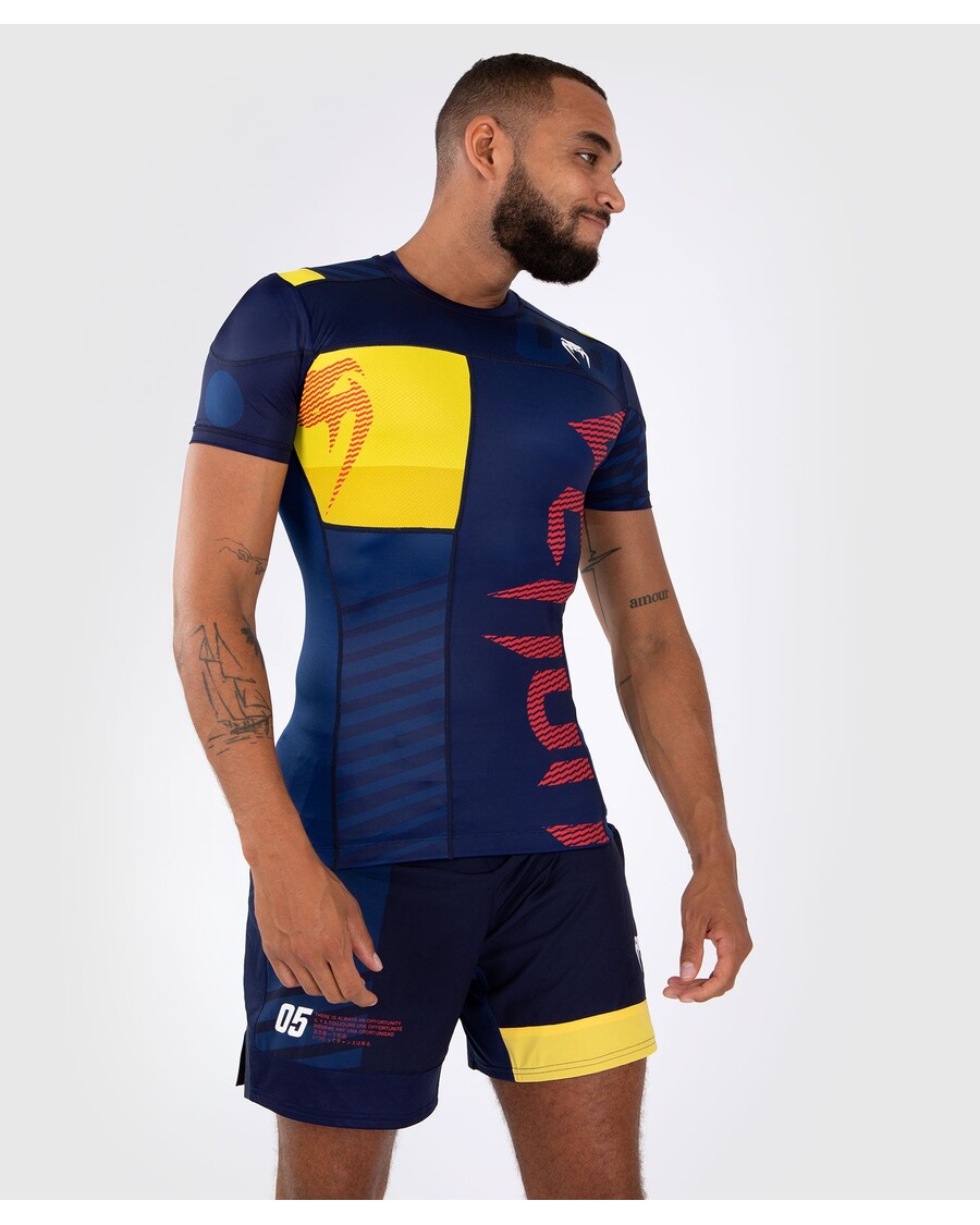 Rashguard Venum Sport 05 Z Krótkim Rękawem - Niebiesko-żółty