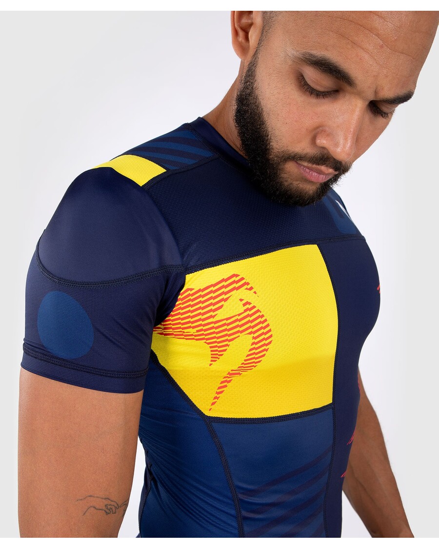 Rashguard Venum Sport 05 Z Krótkim Rękawem - Niebiesko-żółty