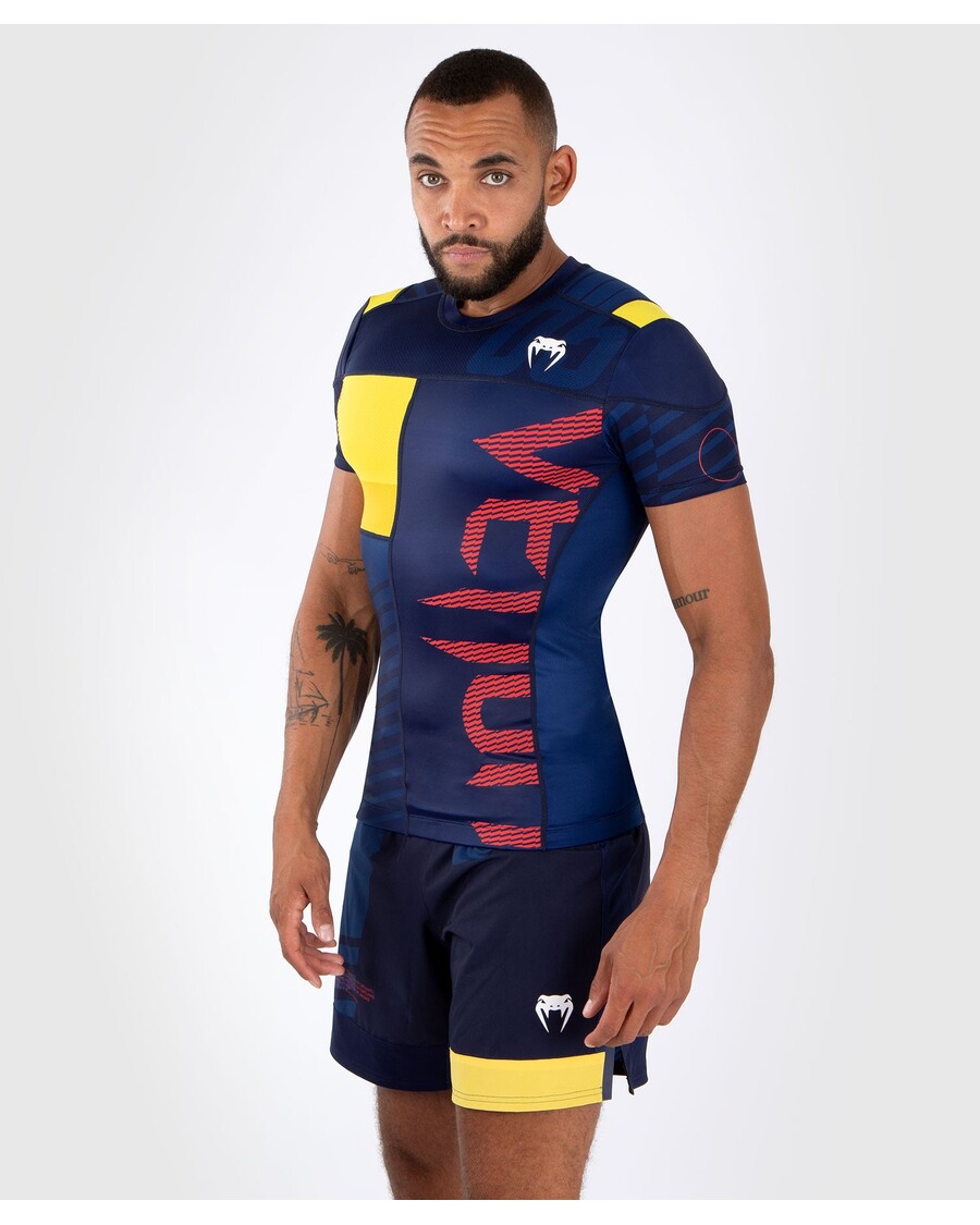 Rashguard Venum Sport 05 Z Krótkim Rękawem - Niebiesko-żółty