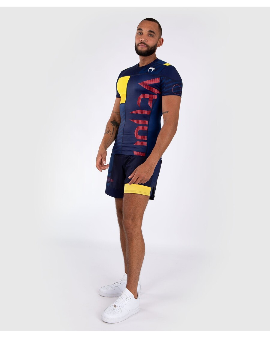 Rashguard Venum Sport 05 Z Krótkim Rękawem - Niebiesko-żółty